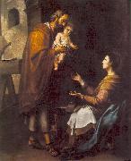 MURILLO, Bartolome Esteban The Holy Family g oil on canvas